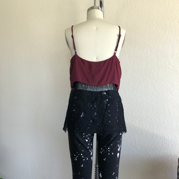 SALE Reformation Layer Scalloped Cami Peek A Boo - Picture 3 of 4